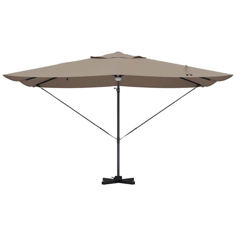 Parasol plażowy Ze LED Lights Ciemnoszary 351 x 250 x 253 cm