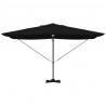 Parasol plażowy Czarny 351 x 250 x 253 cm Poliester i aluminium