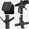Parasol plażowy Czarny 351 x 250 x 253 cm Poliester i aluminium