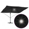 Parasol plażowy Czarny 351 x 250 x 253 cm Poliester i aluminium