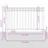 Element ogrodzenia Assen Biały 170 x 130 cm Stal