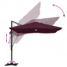 Parasol plażowy Bordeaux Czerwony 351 x 250 x 253 cm