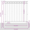 Element ogrodzenia Assen Biały 170 x 170 cm Stal