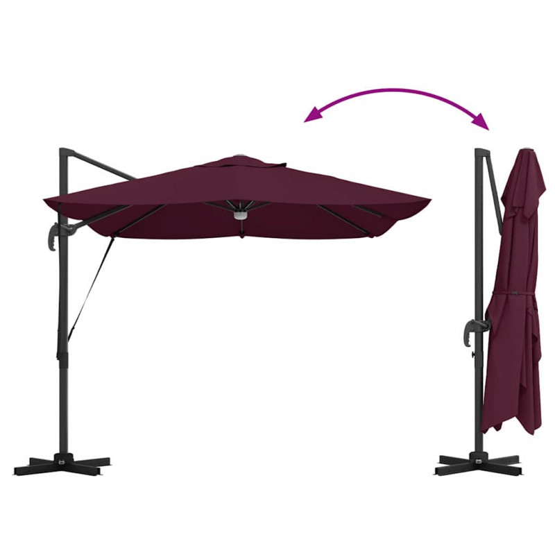 Parasol plażowy Bordeaux Czerwony 351 x 250 x 253 cm