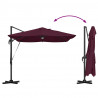 Parasol plażowy Bordeaux Czerwony 351 x 250 x 253 cm