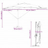 Parasol plażowy Bordeaux Czerwony 351 x 250 x 253 cm