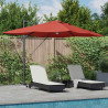 Parasol plażowy Ze LED Lights terakota 351 x 250 x 253 cm