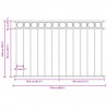 Element ogrodzenia Assen Biały 170 x 100 cm Stal
