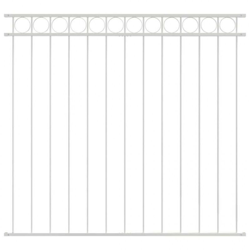 Element ogrodzenia Assen Biały 170 x 120 cm Stal