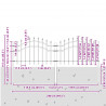 Ogrodzenie Ogrodowe Woerden Szary 240 x 115 cm