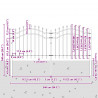 Ogrodzenie Ogrodowe Woerden Szary 240 x 140 cm
