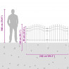 Ogrodzenie Ogrodowe Woerden Szary 240 x 140 cm