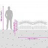 Ogrodzenie Ogrodowe Kampen Szary 240 x 118 cm