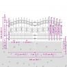 Ogrodzenie Ogrodowe Kampen Szary 240 x 140 cm
