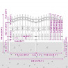 Ogrodzenie Ogrodowe Kampen Szary 240 x 166 cm