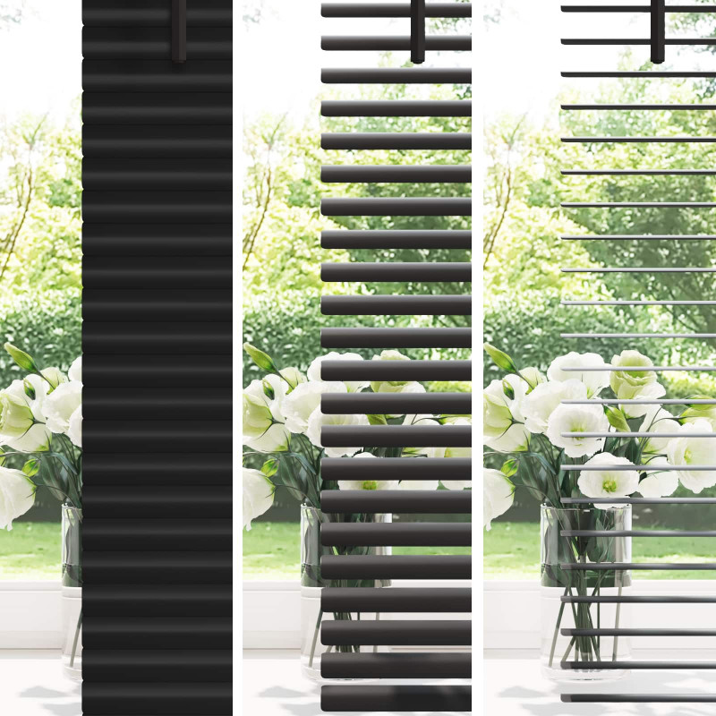 Żaluzja wenecka Z regulacją Czarny 150 x 40 cm PVC