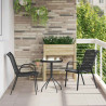 Zestaw Bistro Ogrodowego 3 pcs Czarny Stal