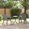 Zestaw Bistro Ogrodowego 3 pcs Szary Stal