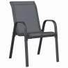 Zestaw Bistro Ogrodowego 3 pcs Szary Stal