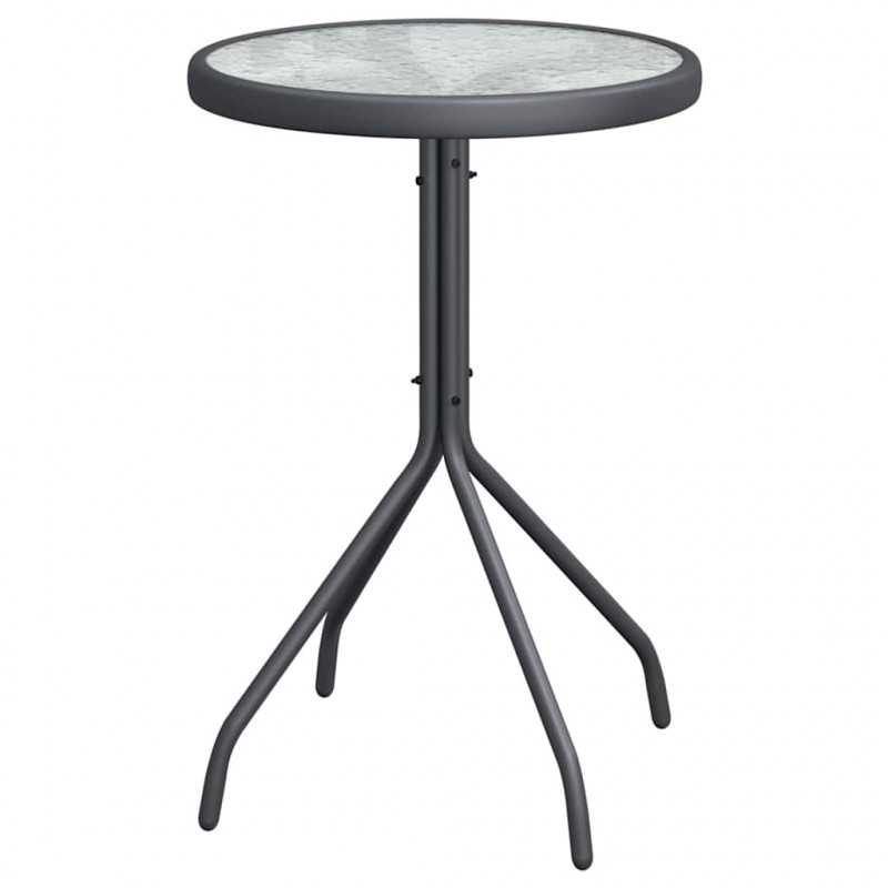 Zestaw Bistro Ogrodowego 3 pcs Szary Stal