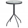Zestaw Bistro Ogrodowego 3 pcs Szary Stal