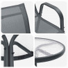 Zestaw Bistro Ogrodowego 3 pcs Szary Stal