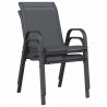 Zestaw Bistro Ogrodowego 3 pcs Szary Stal