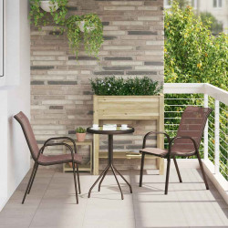 Zestaw Bistro Ogrodowego 3 pcs Brązowy Stal