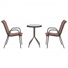 Zestaw Bistro Ogrodowego 3 pcs Brązowy Stal
