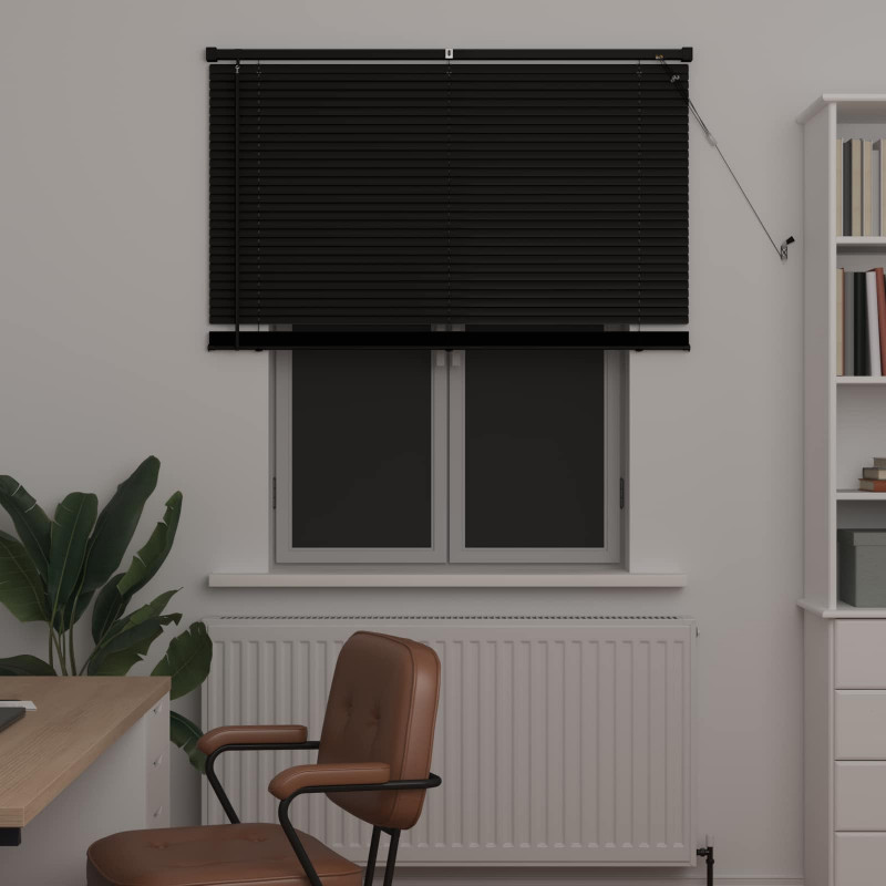 Żaluzja wenecka Z regulacją Czarny 150 x 110 cm PVC