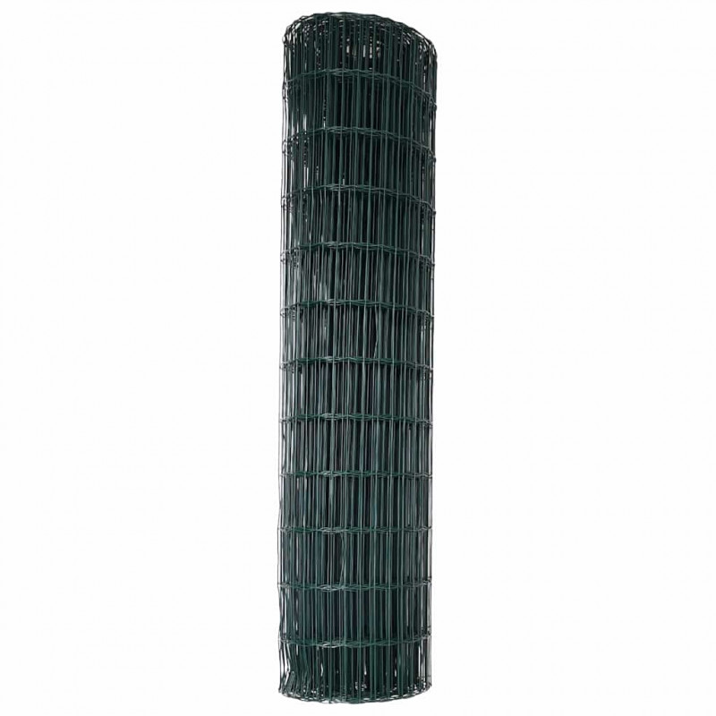 Ogrodzenie Euro Zielony 1,4 x 10 m Żelazo pokryte PVC