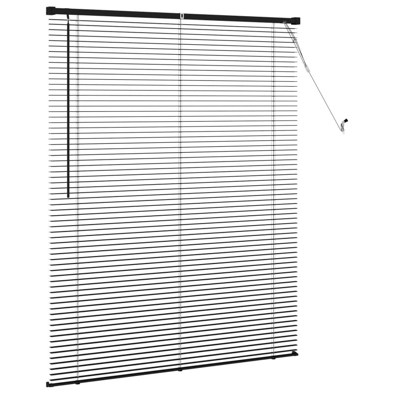 Żaluzja wenecka Z regulacją Czarny 150 x 120 cm PVC
