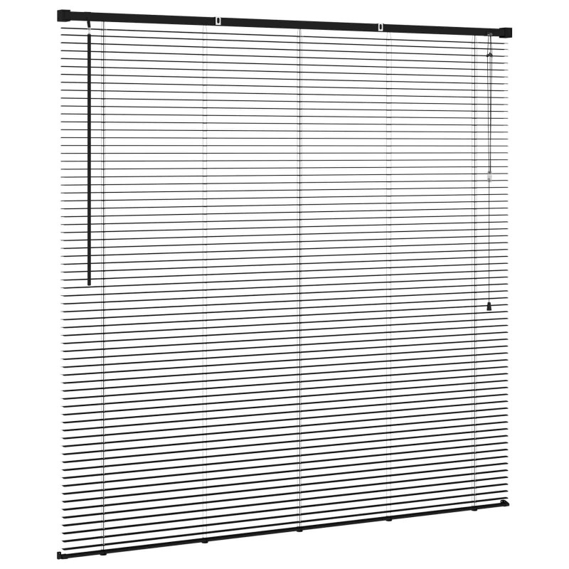 Żaluzja wenecka Z regulacją Czarny 150 x 140 cm PVC