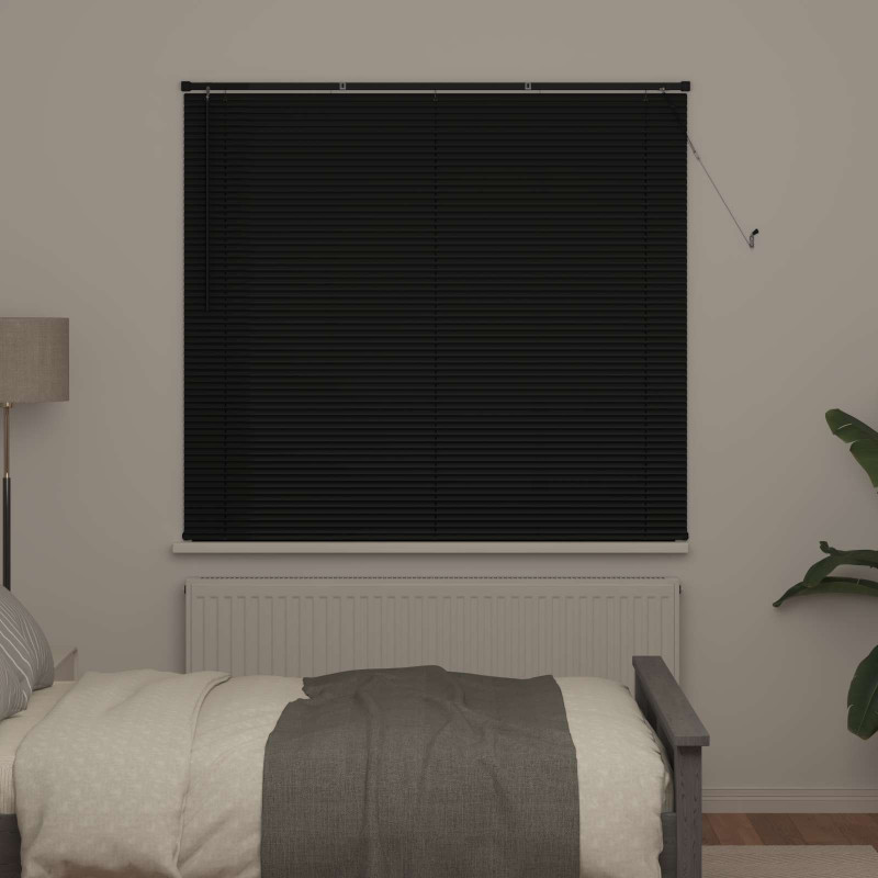 Żaluzja wenecka Z regulacją Czarny 150 x 150 cm PVC