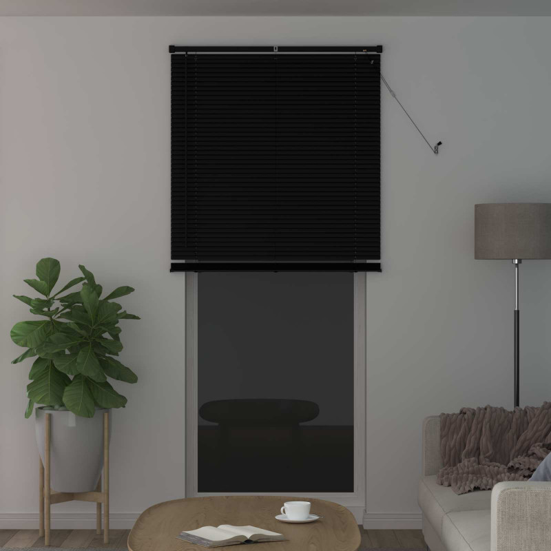 Żaluzja wenecka Z regulacją Czarny 213 x 70 cm PVC