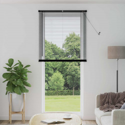 Żaluzja wenecka Z regulacją Czarny 213 x 100 cm PVC