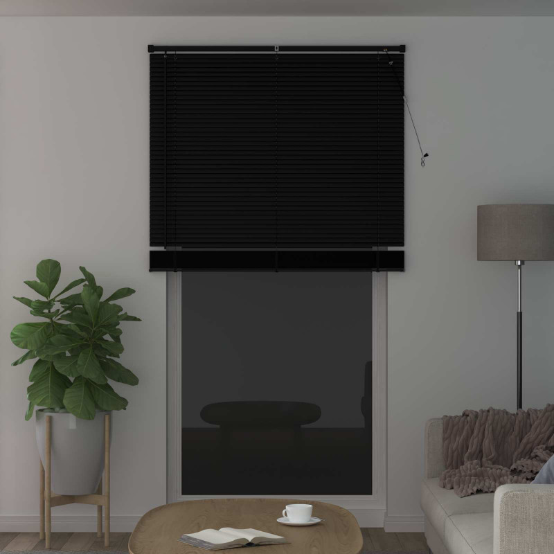 Żaluzja wenecka Z regulacją Czarny 213 x 120 cm PVC