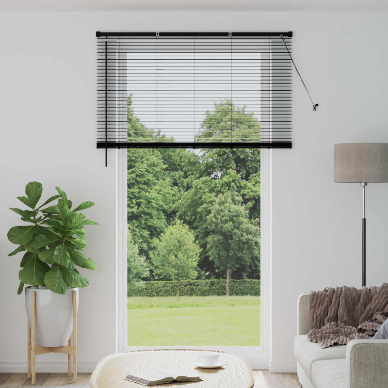 Żaluzja wenecka Z regulacją Czarny 213 x 130 cm PVC