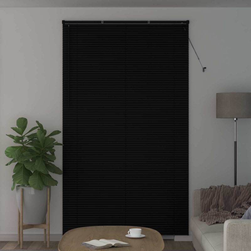 Żaluzja wenecka Z regulacją Czarny 213 x 160 cm PVC