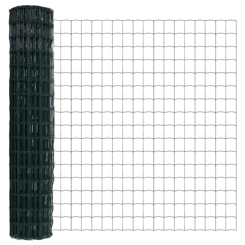 Ogrodzenie Euro Zielony 1,6 x 10 m Żelazo pokryte PVC