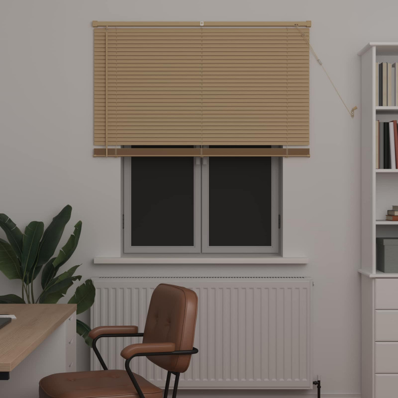Żaluzja wenecka Jasnobrązowy ze wzorem 150 x 120 cm PVC