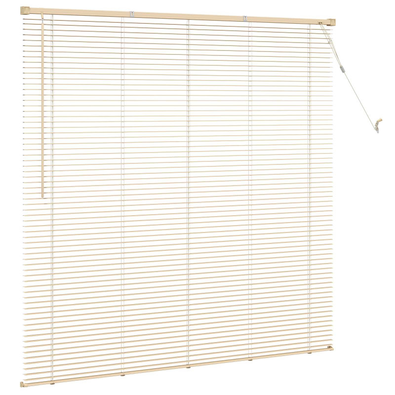 Żaluzja wenecka Jasnobrązowy ze wzorem 150 x 140 cm PVC
