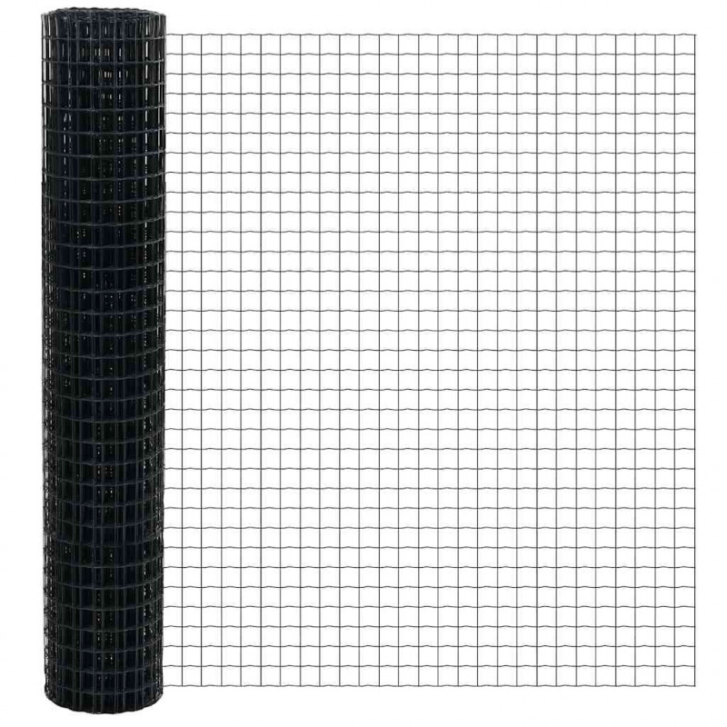 Ogrodzenie Euro Szary 1,5 x 10 m Żelazo pokryte PVC