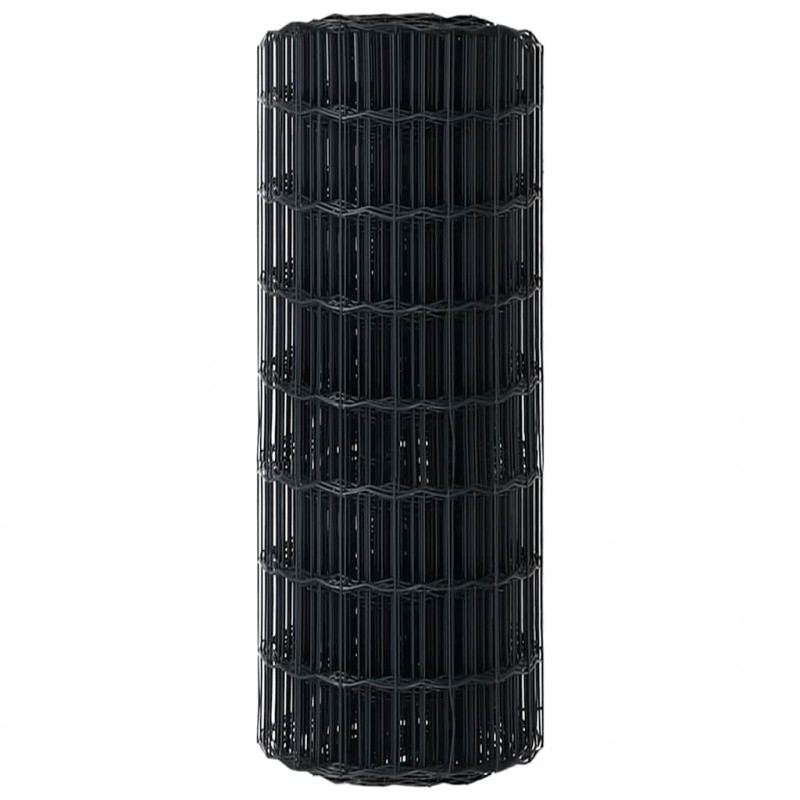 Ogrodzenie Euro Szary 0.6 x 10 m Żelazo pokryte PVC