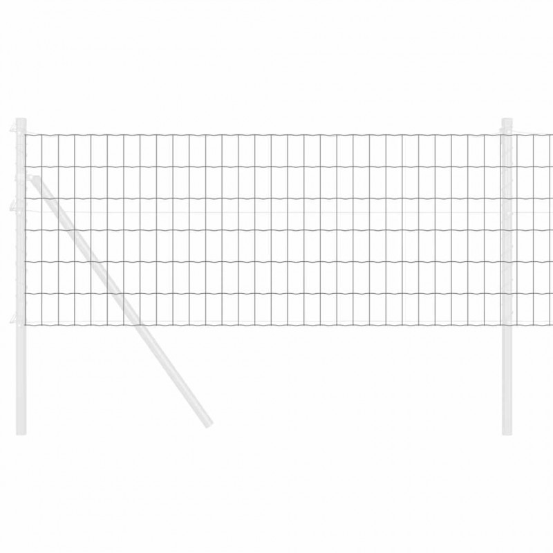 Ogrodzenie Euro Szary 0,4 x 10 m Żelazo pokryte PVC