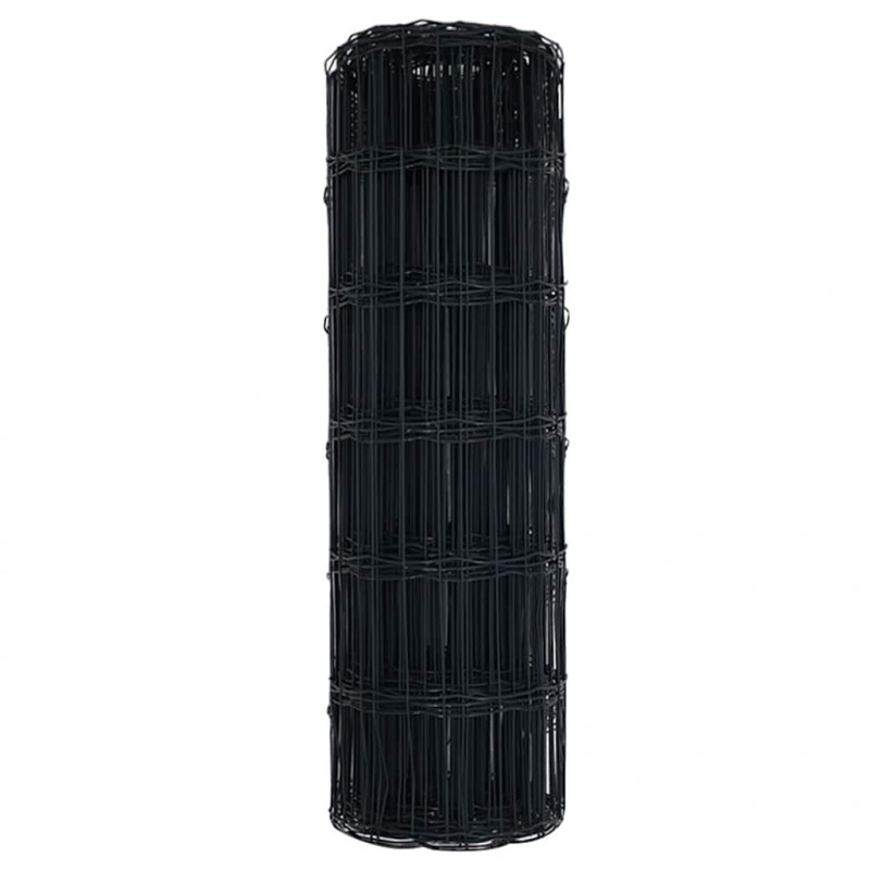 Ogrodzenie Euro Szary 0,4 x 10 m Żelazo pokryte PVC