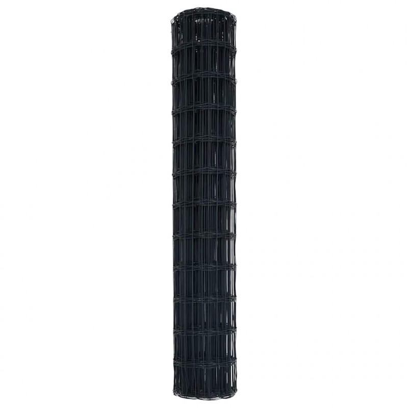 Ogrodzenie Euro Szary 1 x 10 m Żelazo pokryte PVC