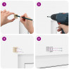 Żaluzja wenecka Jasnobrązowy ze wzorem 213 x 140 cm PVC