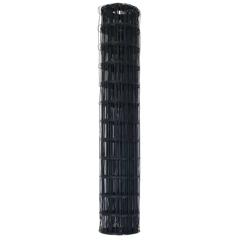 Ogrodzenie Euro Szary 1,4 x 10 m Żelazo pokryte PVC