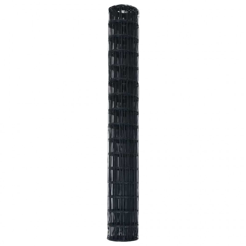Ogrodzenie Euro Szary 1,6 x 10 m Żelazo pokryte PVC